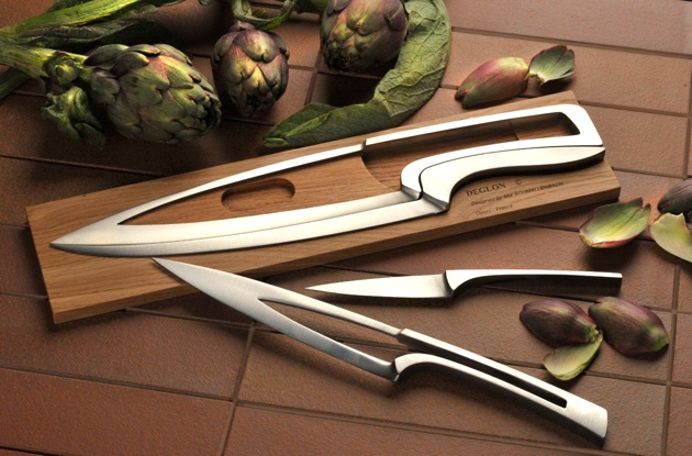 Knife Set with Wooden Block Deglon Meeting 3D Model $34 - .max