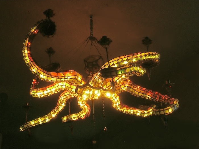 stained glass octopus lamp