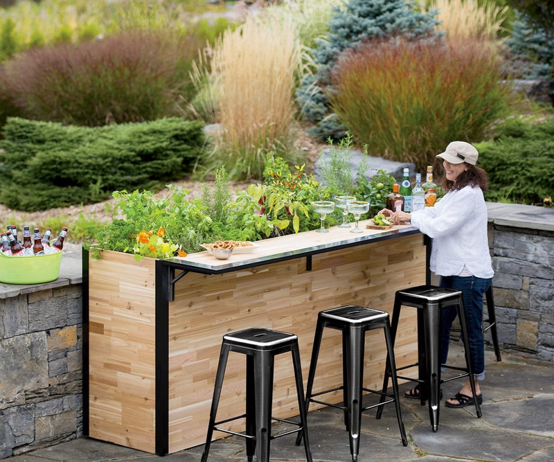 Outdoor Garden Bar and Patio Planter Serves Up The Fresh