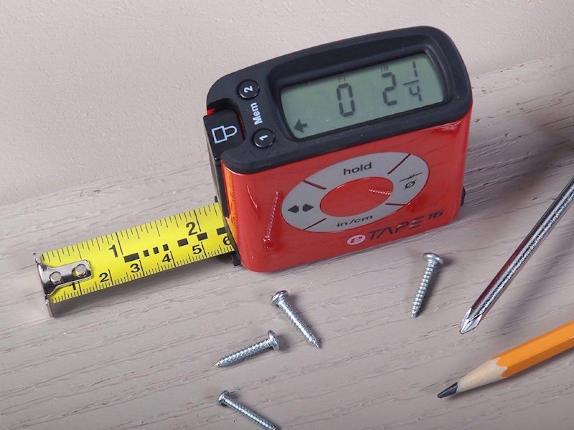 The eTape16 Is a Digital Tape Measure That Has a Digital Display as You