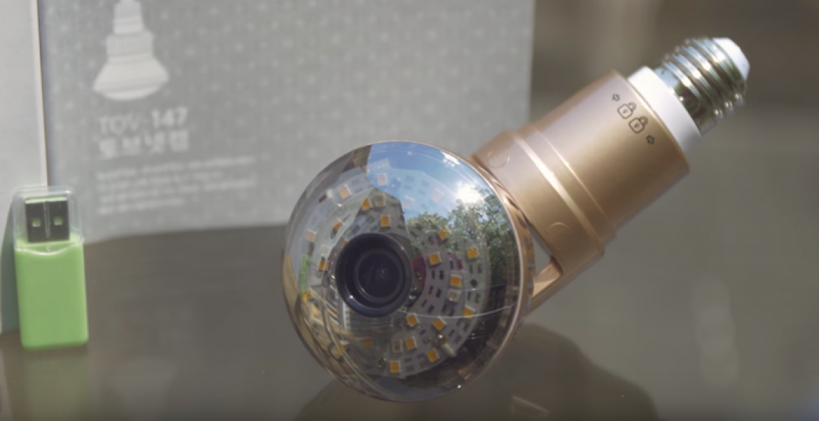The WiFi Security Camera Disguises a Camera as a Light Bulb