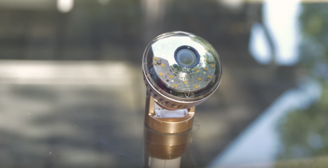 The WiFi Security Camera Disguises a Camera as a Light Bulb