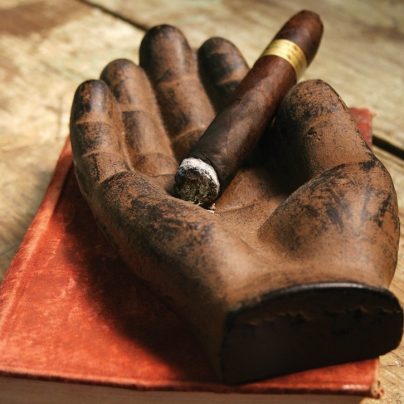 Cast Iron Cigar Hand Ashtray