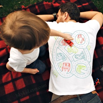 Car Play Mat T-Shirt – Play Time For The Kids, Back Massage For The Parents