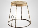 Champagne Cork Wire Cage Side Table
