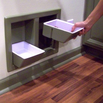 Designer Pet Eatery In-Wall Pet Bowl