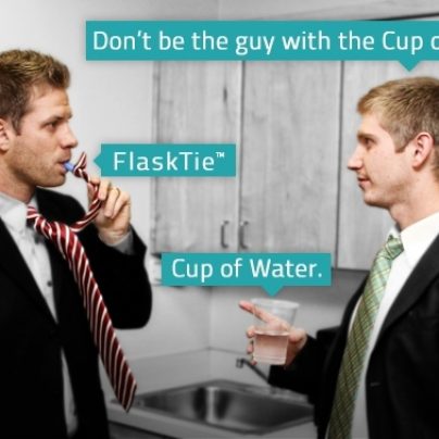 FlaskTie™ – A Tie You Can Wear and Drink From
