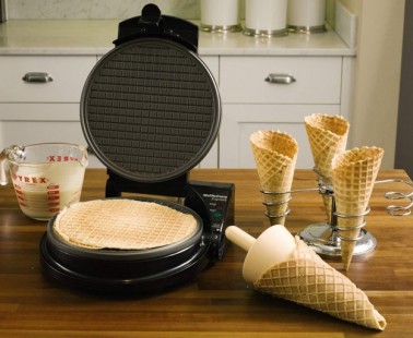 Enjoy Freshly Baked Waffle Cones At Home