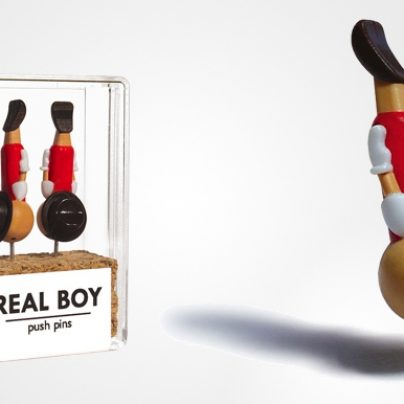 Pinocchio-Inspired Real Boy Pushpins