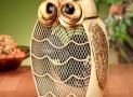 Snow Owl Figurine Fan