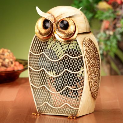 Snow Owl Figurine Fan