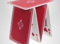 A Side Table Made From Five Oversized Playing Cards