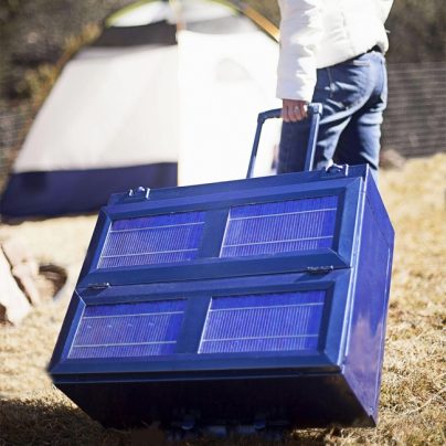 The Solar Powered Fridge That Will Run All Day, Charge Your Phone And Collapse Into A Briefcase