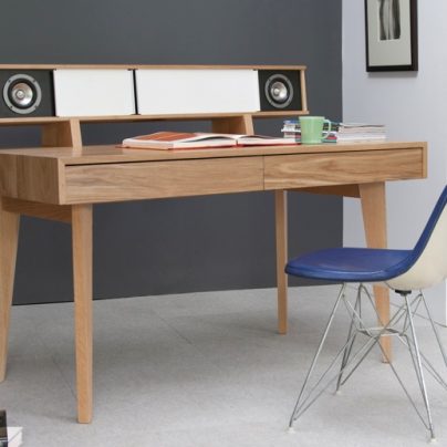 The Audio Desk – A Writing Desk With Built-In Speakers and Subwoofer