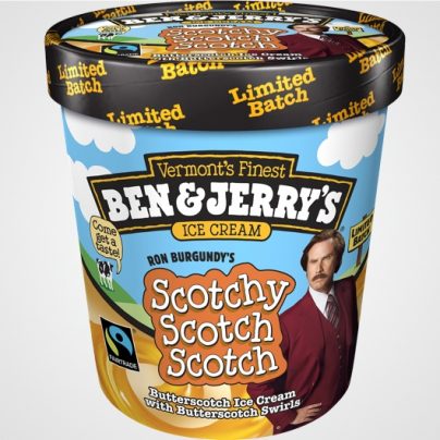 Ben & Jerry’s Ron Burgundy’s Scotchy Scotch Scotch Ice Cream