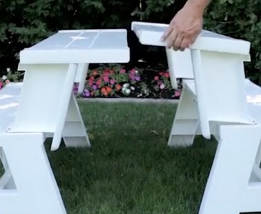 Convert-A-Bench Is the Ultimate Bench and Table Combination for Your Backyard