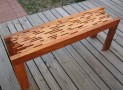 Repurposed Mahogany Slat Bench