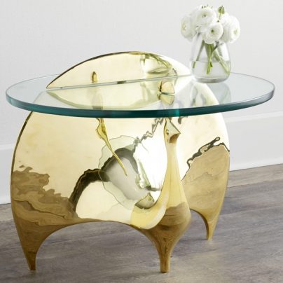 Brass Peacock Table