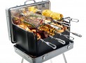 A Portable Briefcase That Turns Into A Brazilian Rotisserie Grill