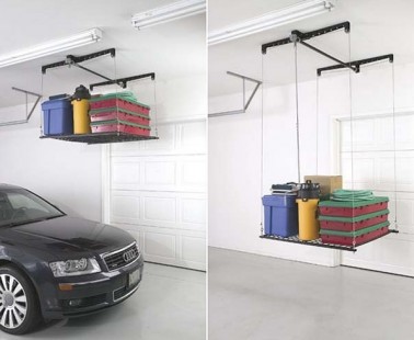 This Cable-Lifted Storage Rack Will Make Your Garage The Talk Of The Block