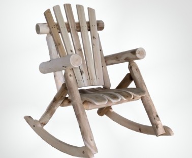 Classic Cedar Log Rocking Chair