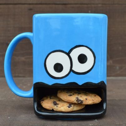 This Cookie Monster Inspired Coffee Mug Will Eat All Your Cookies