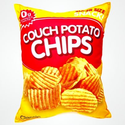 Couch Potato Chip Bag Pillow