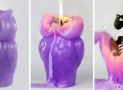 Creepy Candles Reveal Their Metal Skeleton As They Melt