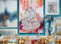 Crystal Pirate Ship Chandelier