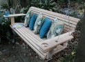 5 Foot Cypress Porch Swing with Cupholders