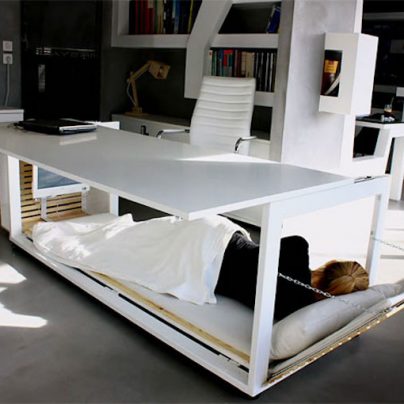 This Combination Of A Desk And A Bed Is Perfect For Workaholics