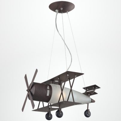 Biplane Fighter Hanging Pendant Light