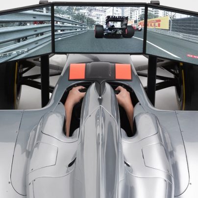 A Full-Size F1-Style Racing Car Simulator