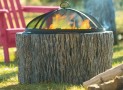 Faux Tree Stump Fire Pit