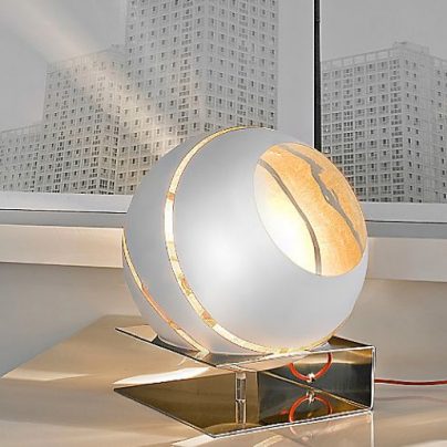 The Bond Table Lamp by Terzani Shines Like A Fireball
