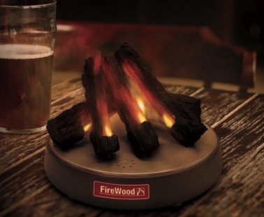 FireWood – Relax To The Crackling Sound & Flickering Light Of This Desk Fireplace