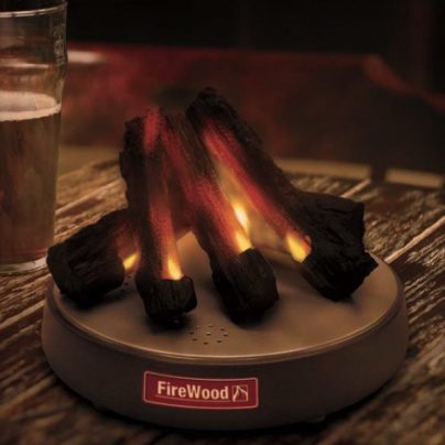 FireWood – Relax To The Crackling Sound & Flickering Light Of This Desk Fireplace