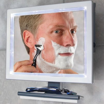 The Fogless Lighted Shower Mirror