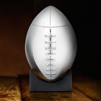 Football-Shaped Cocktail Shaker with Kickoff Tee-Styled Stand