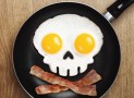 Funny Side Up Skull Shaped Egg Mold