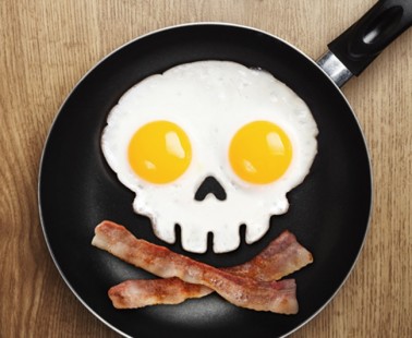 Funny Side Up Skull Shaped Egg Mold