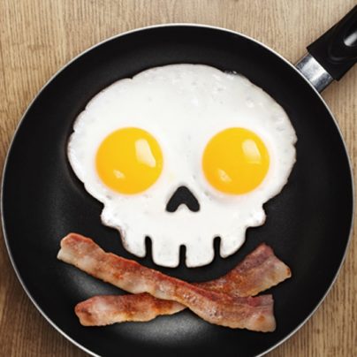 Funny Side Up Skull Shaped Egg Mold