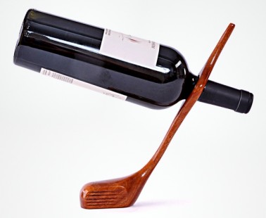 Golf Club Balancing Wine Bottle Holder