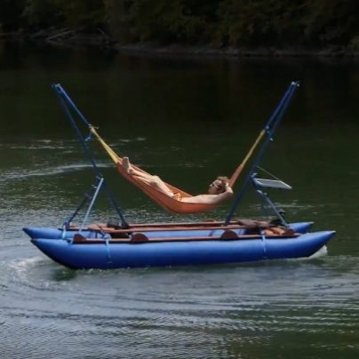Relax Waterside in Style with This Hammock Boat