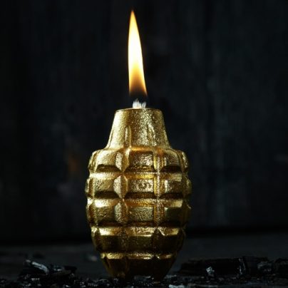 Hand Grenade Oil Lamps