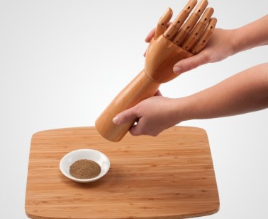 Hand-Shaped Salt & Pepper Mills