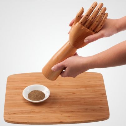 Hand-Shaped Salt & Pepper Mills