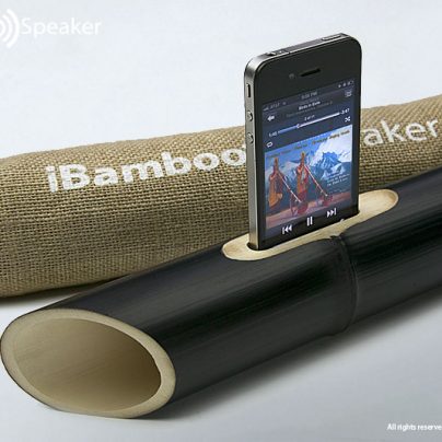 iBamboo Speaker – A Natural Electricity-Free iPhone Speaker.