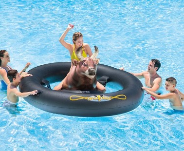 Inflat-A-Bull: This Inflatable Bull-Riding Pool Game is Sure To Jazz Up Your Summer