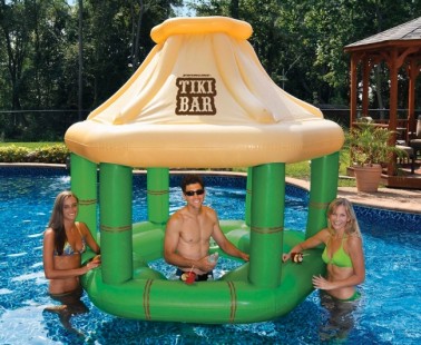 Inflatable Floating Tiki Swim Up Bar